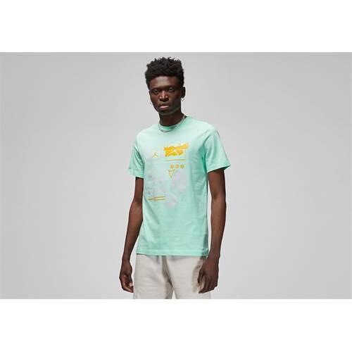 Nike - T-shirt Universel Hommes Nike Air Jordan Brand - T-shirt Manches Courtes - Bleu|vert - 40 M - Decathlon