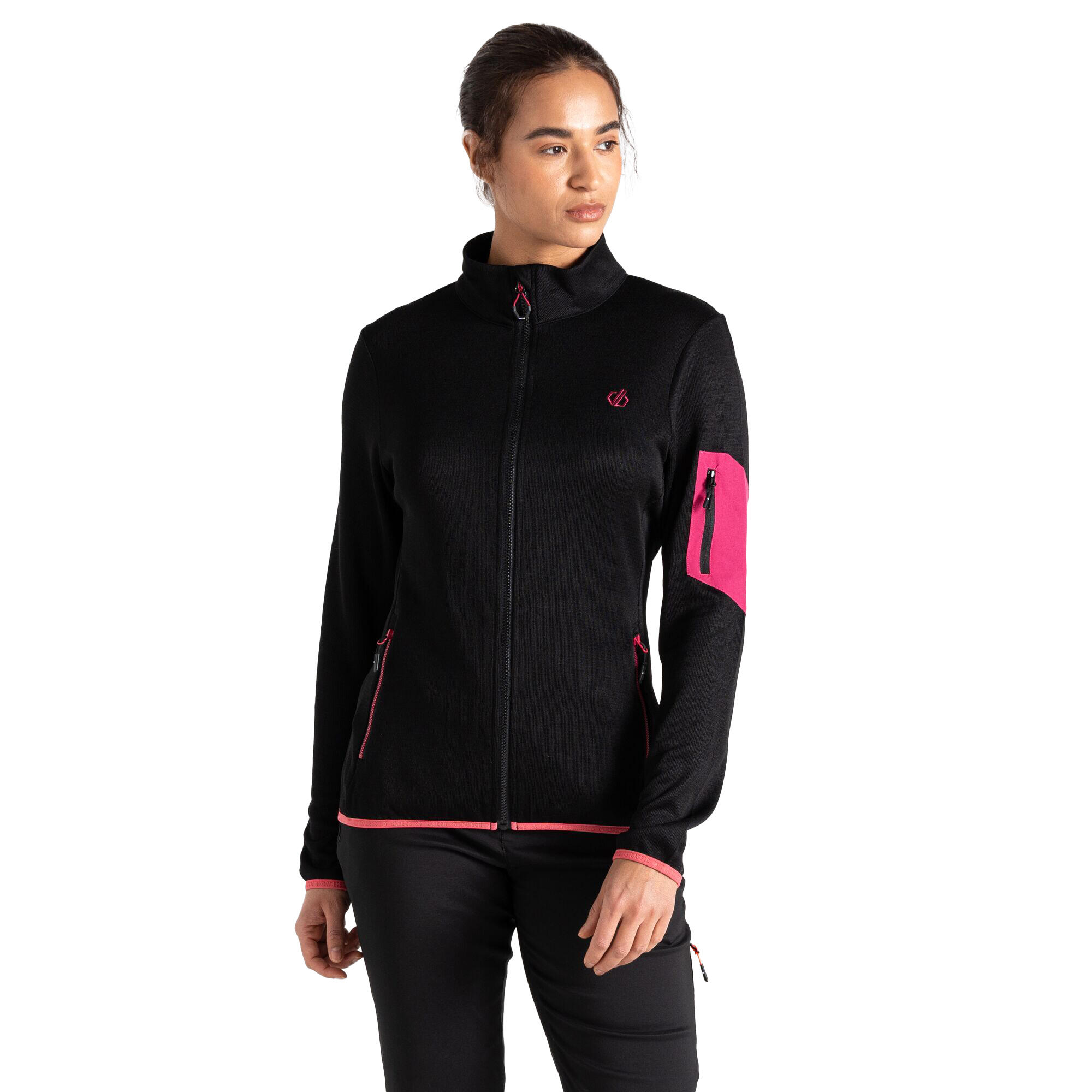 Womens/Ladies Mountain Series Full Zip Fleece Jacket (Black) 4/5