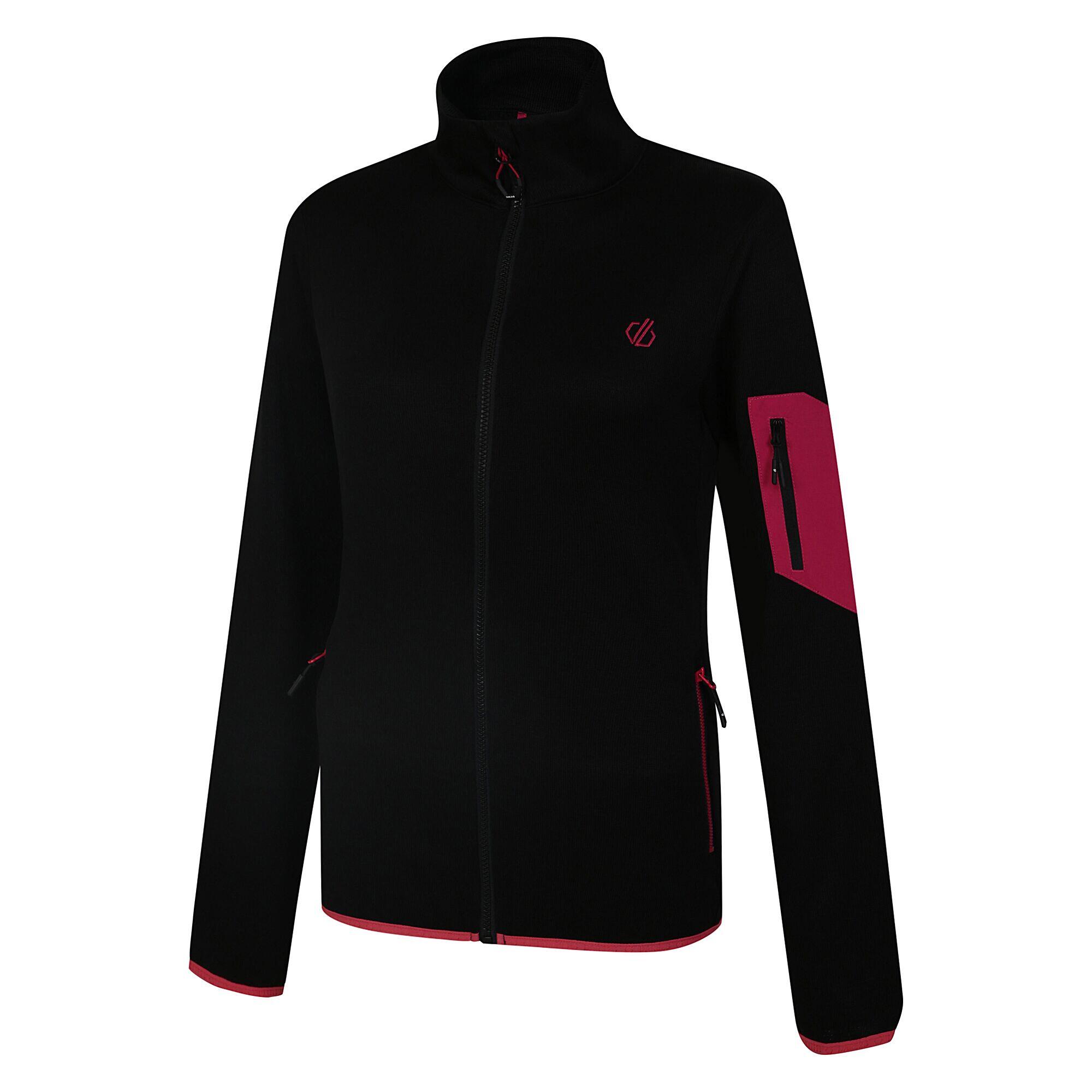 Womens/Ladies Mountain Series Full Zip Fleece Jacket (Black) 3/5
