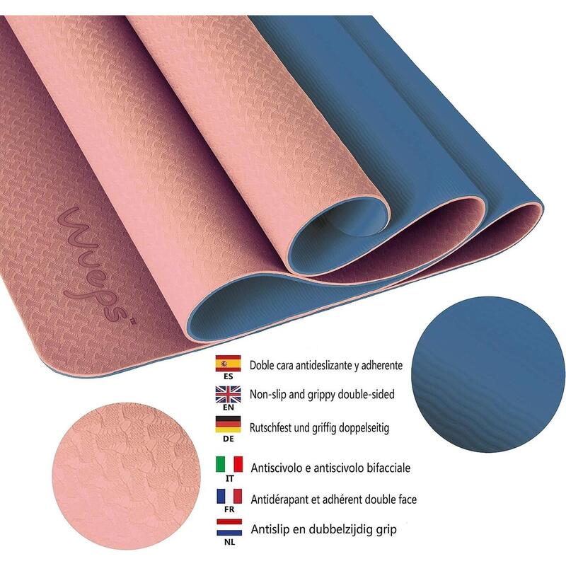 Yoga Mat / Esterilla de yoga Suave Confort Rosa Claro 183 cm