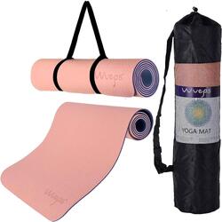 Yoga Mat / Tapis de yoga doux et confortable Rose Clair 183 cm