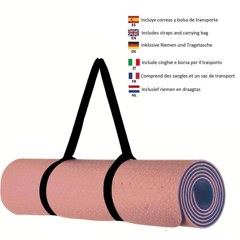 Yoga Mat / Esterilla de yoga Suave Confort Rosa Claro 183 cm