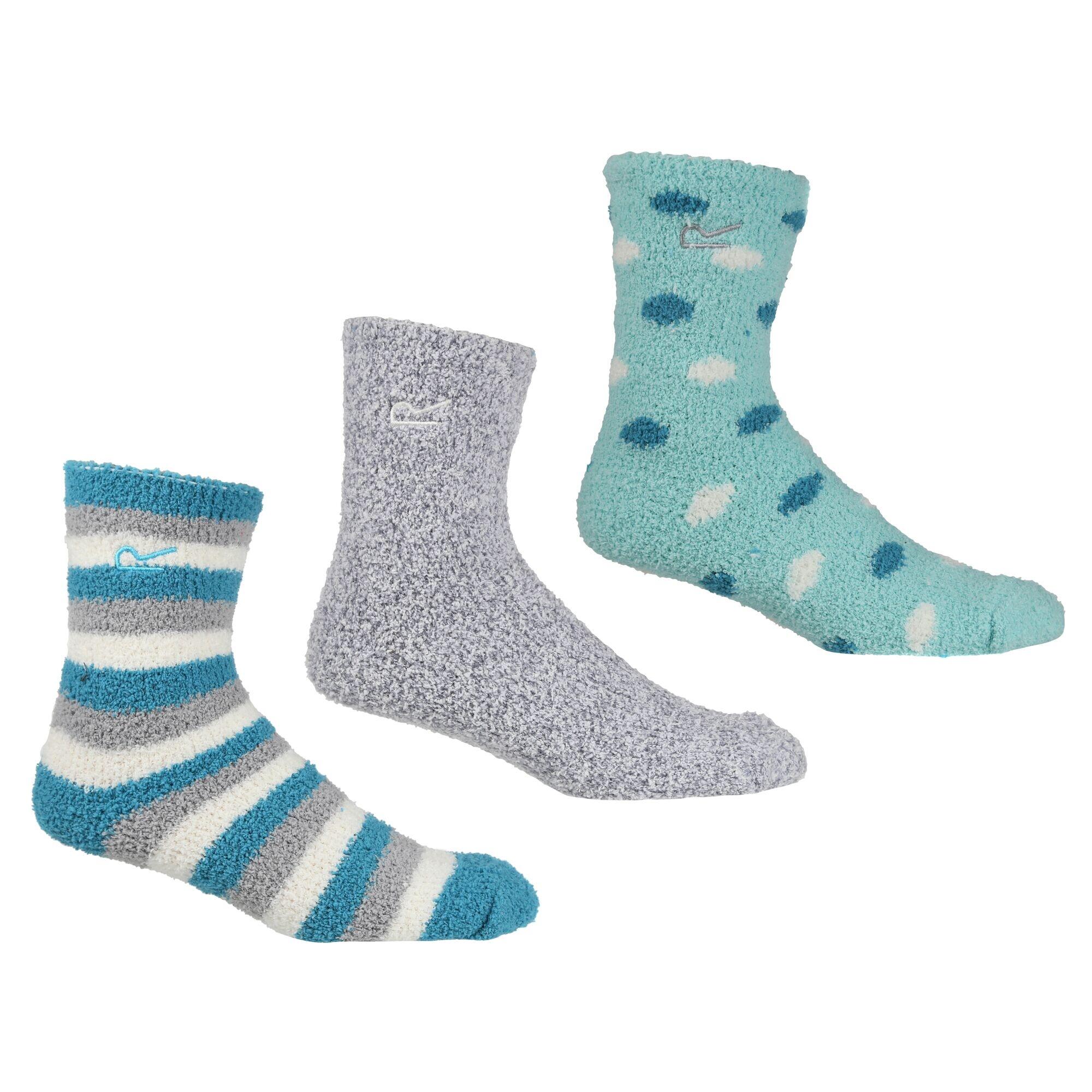 Calze COSY da donna (azzurro / grigio chiaro)