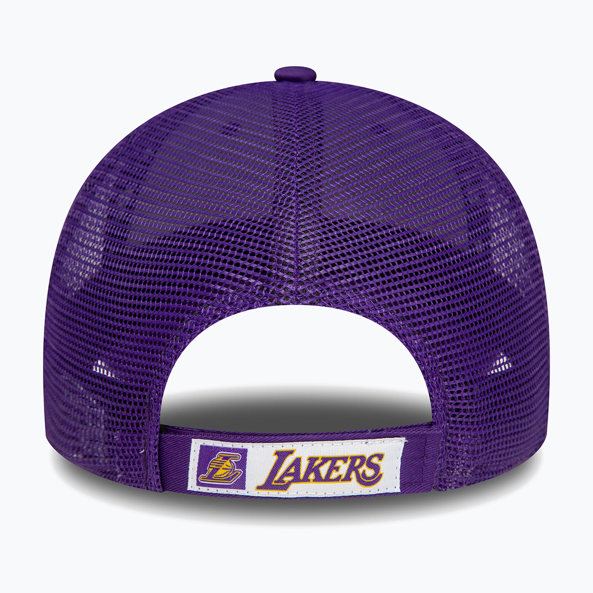 Boné de beisebol masculino New Era Home Field 9Forty Trucker Los Angeles Lakers 4/5