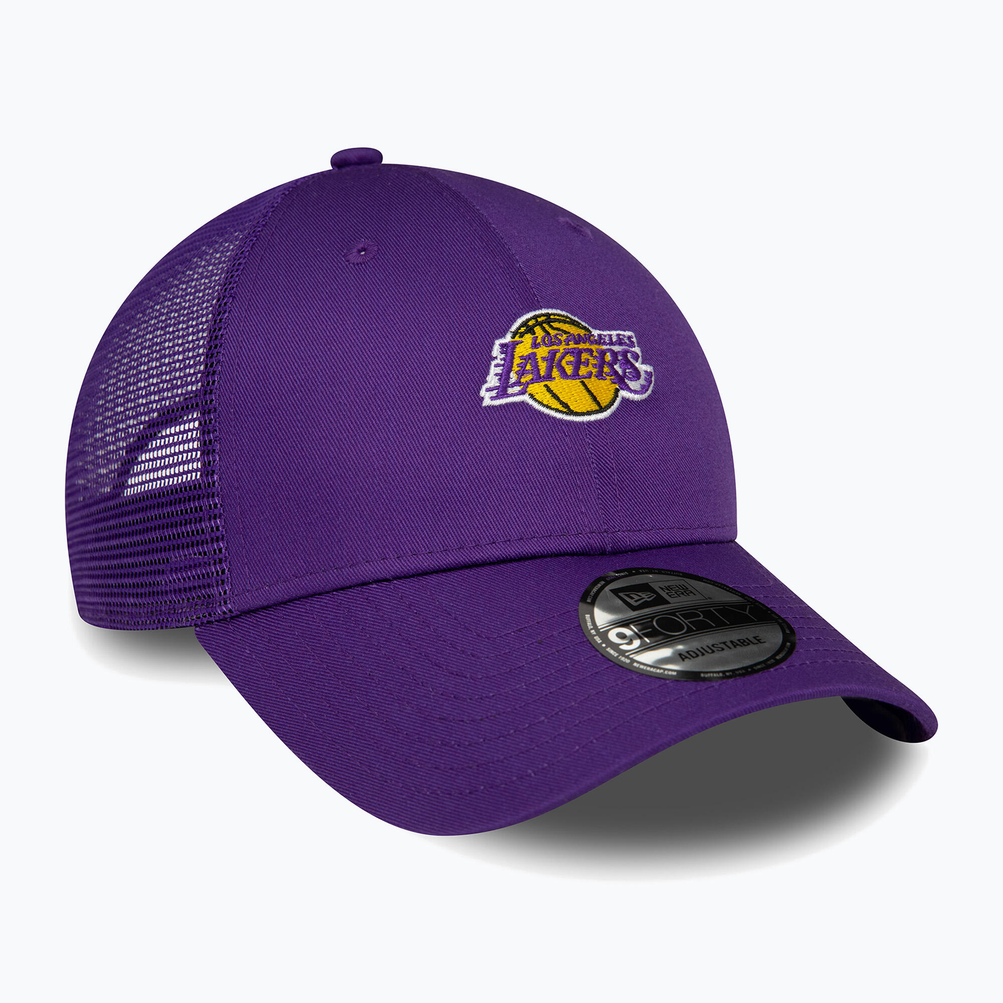 Boné de beisebol masculino New Era Home Field 9Forty Trucker Los Angeles Lakers 3/5