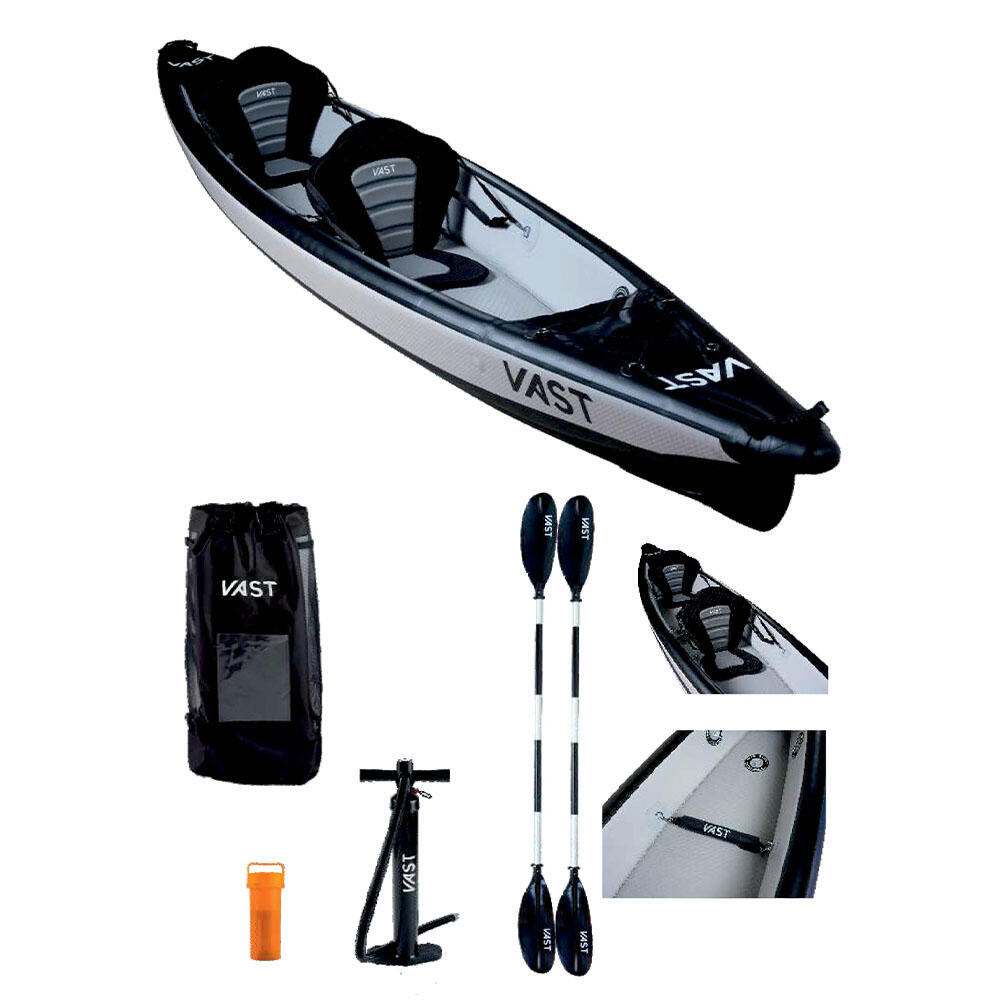 VAST Stealth Double Kayak - Black Charcoal
