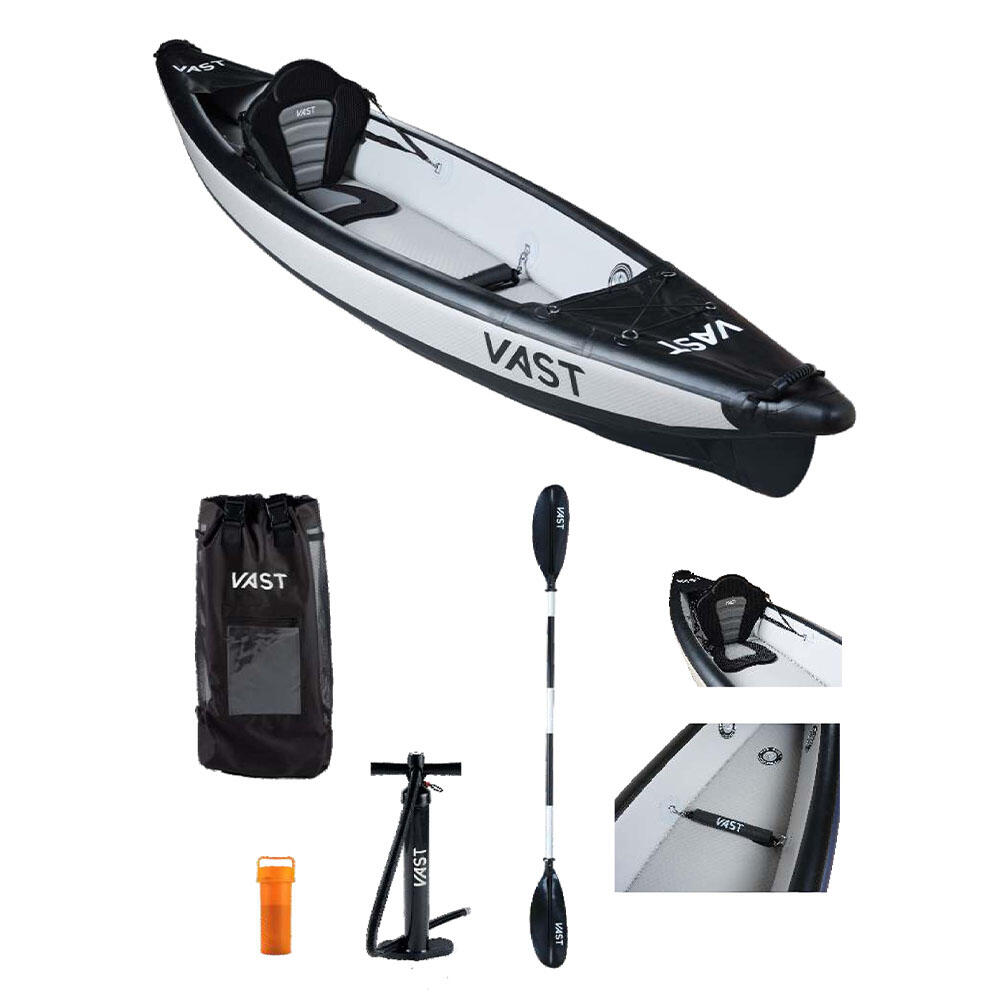 VAST Stealth Single Kayak - Black Charcoal
