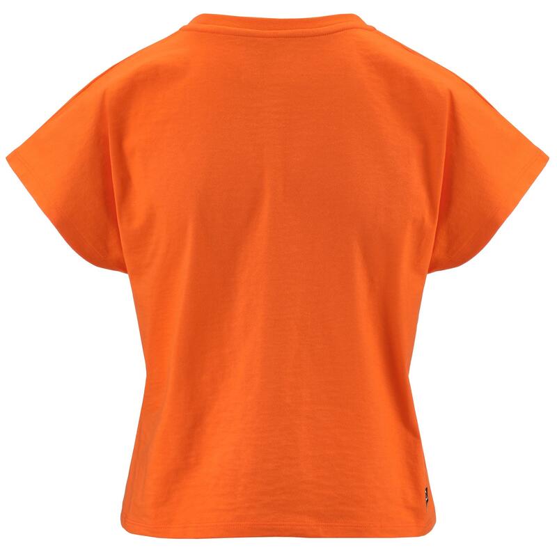 t-shirt kappa donna kombat wkt ebura arancio