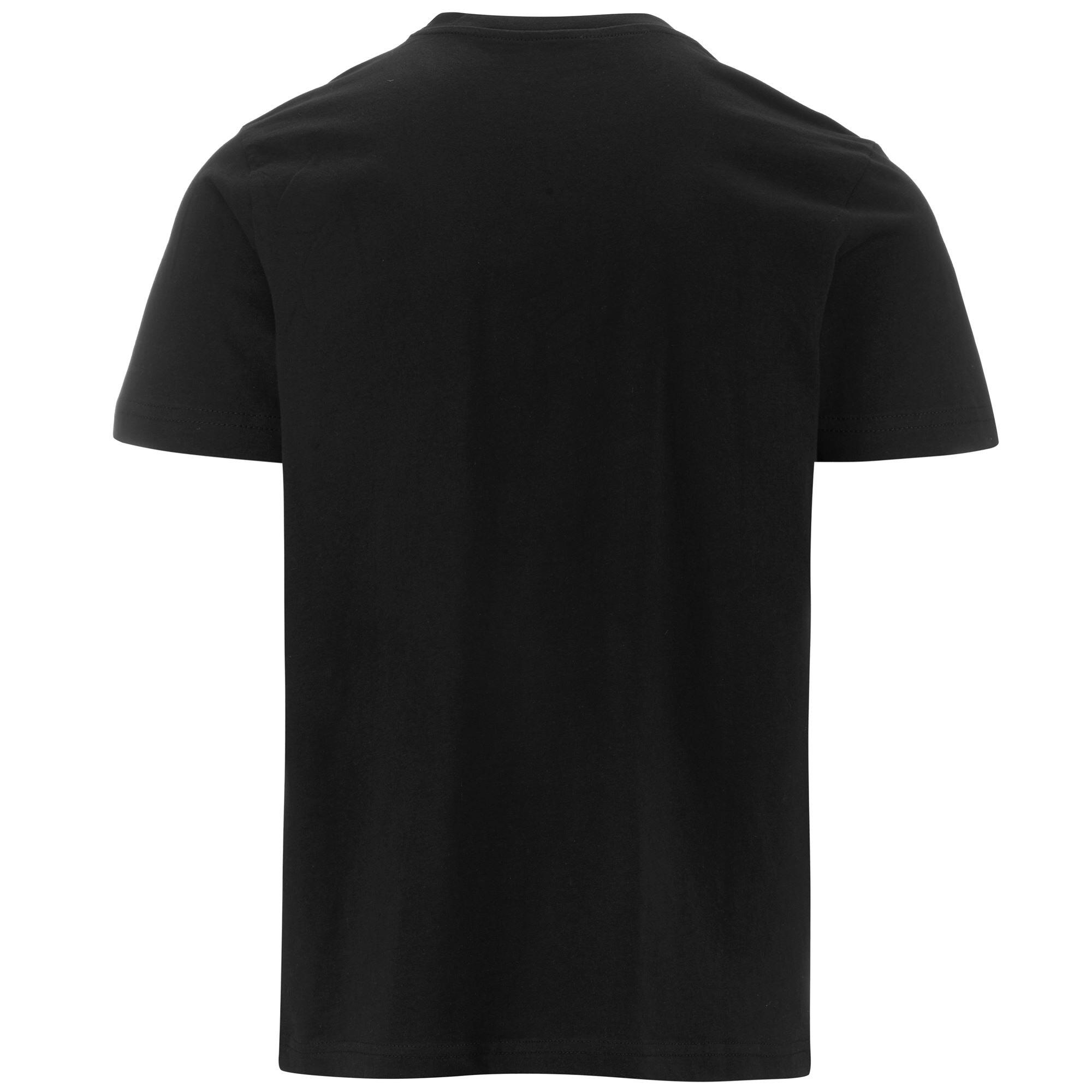 Herren Kurzarm-T-Shirt Kappa Cafers Slim Schwarz 3/6