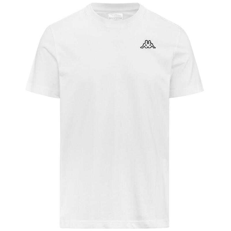 Camiseta de Manga Corta Hombre Kappa Cafers Blanco