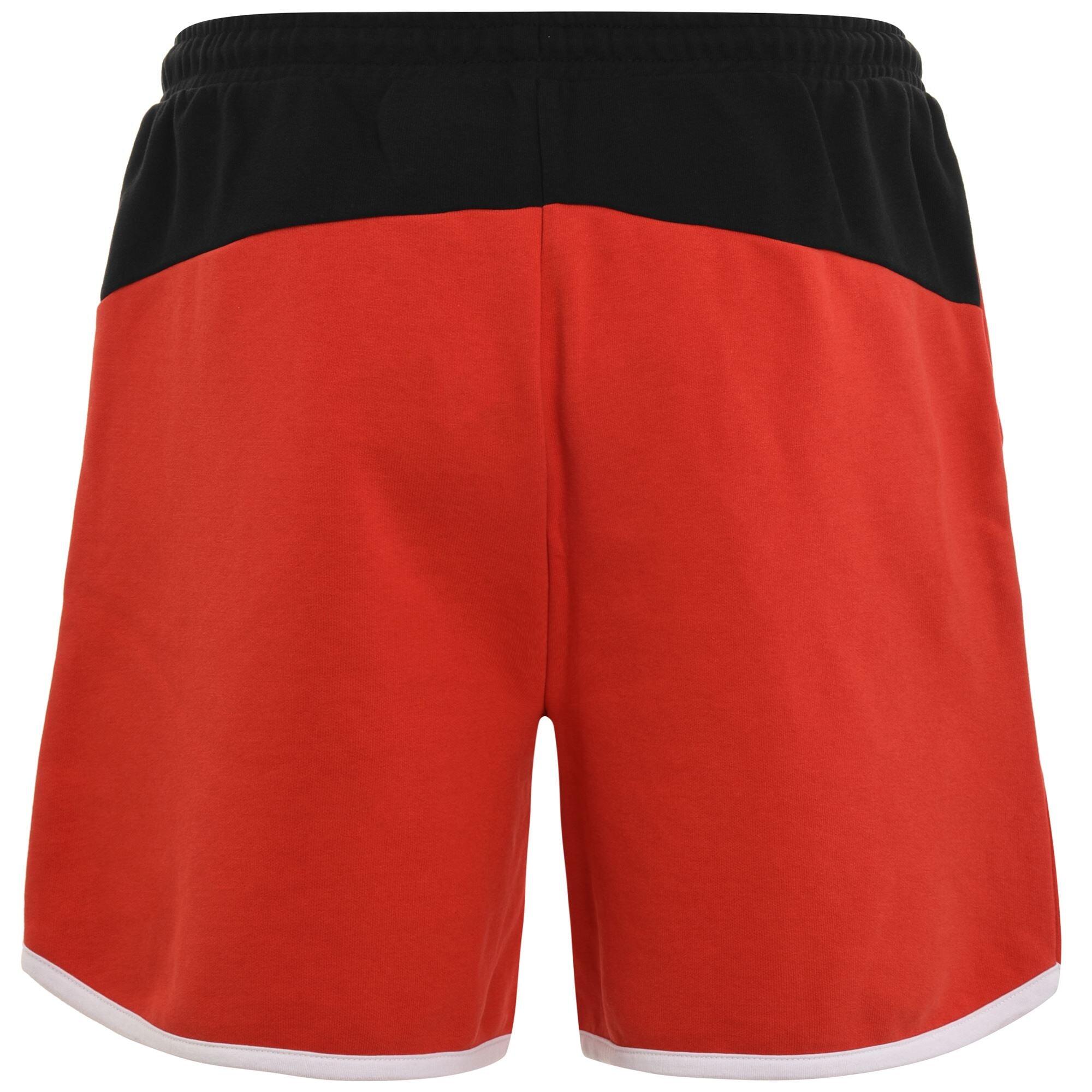 Kappa Pantalones Cortos de Algodón para Hombre He. 371C2IW Negro/Rojo 3/4