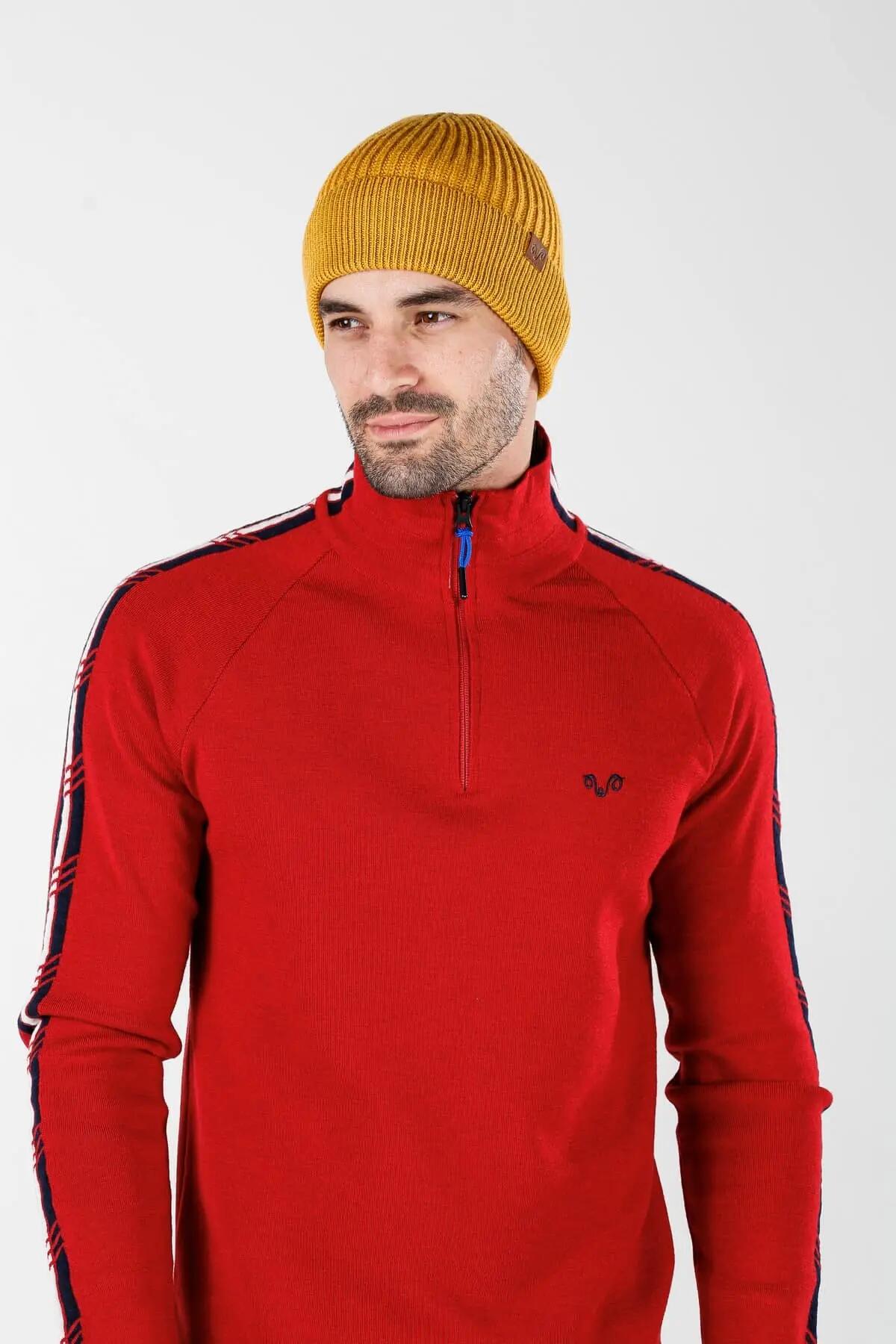 Czapka zimowa 100% wełna merino - Icewall (250 g/m²) Żółty 3/3