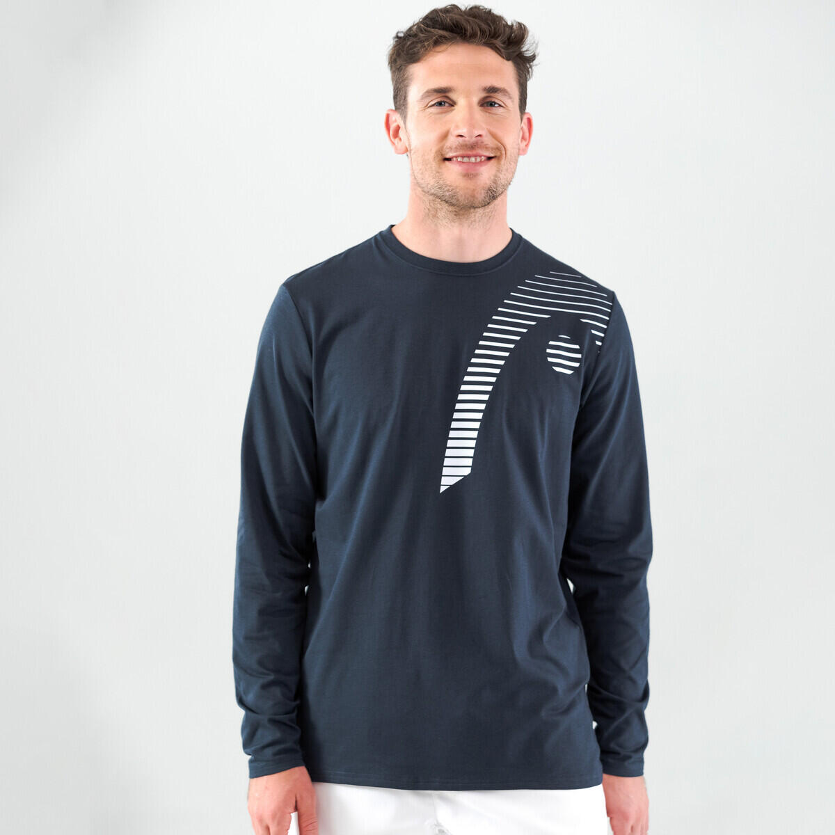 Head - Club 22 Cliff Ls Men - T-shirt Manches Longues - Bleu - 40 M - Decathlon