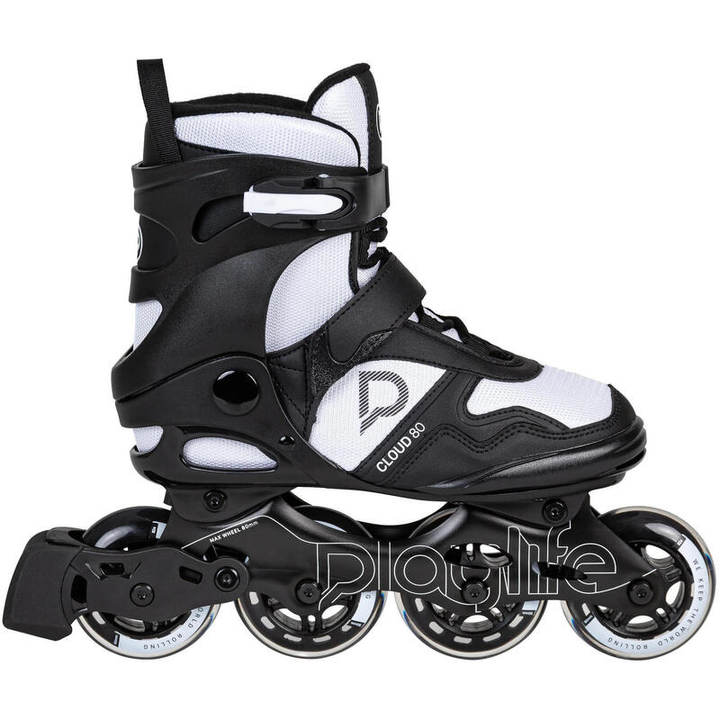 Patins à roues alignées Playlife Cloud Fitness 82A noir blanc taille 45