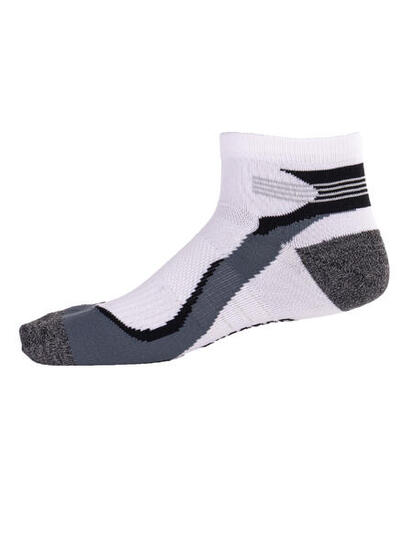 Rucanor Hardloopsokken kort 2-pack wit/grijs