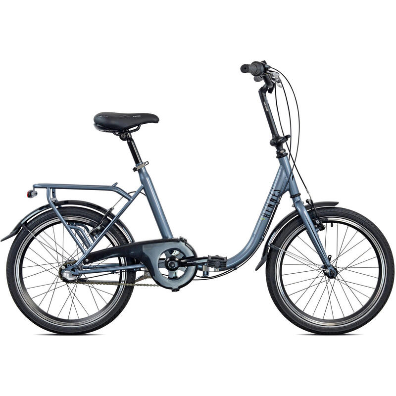 Legnano Vouwfiets Rennes vouwfiets 20 Inch 40 cm Unisex 3V V-Brakes Donkergrijs