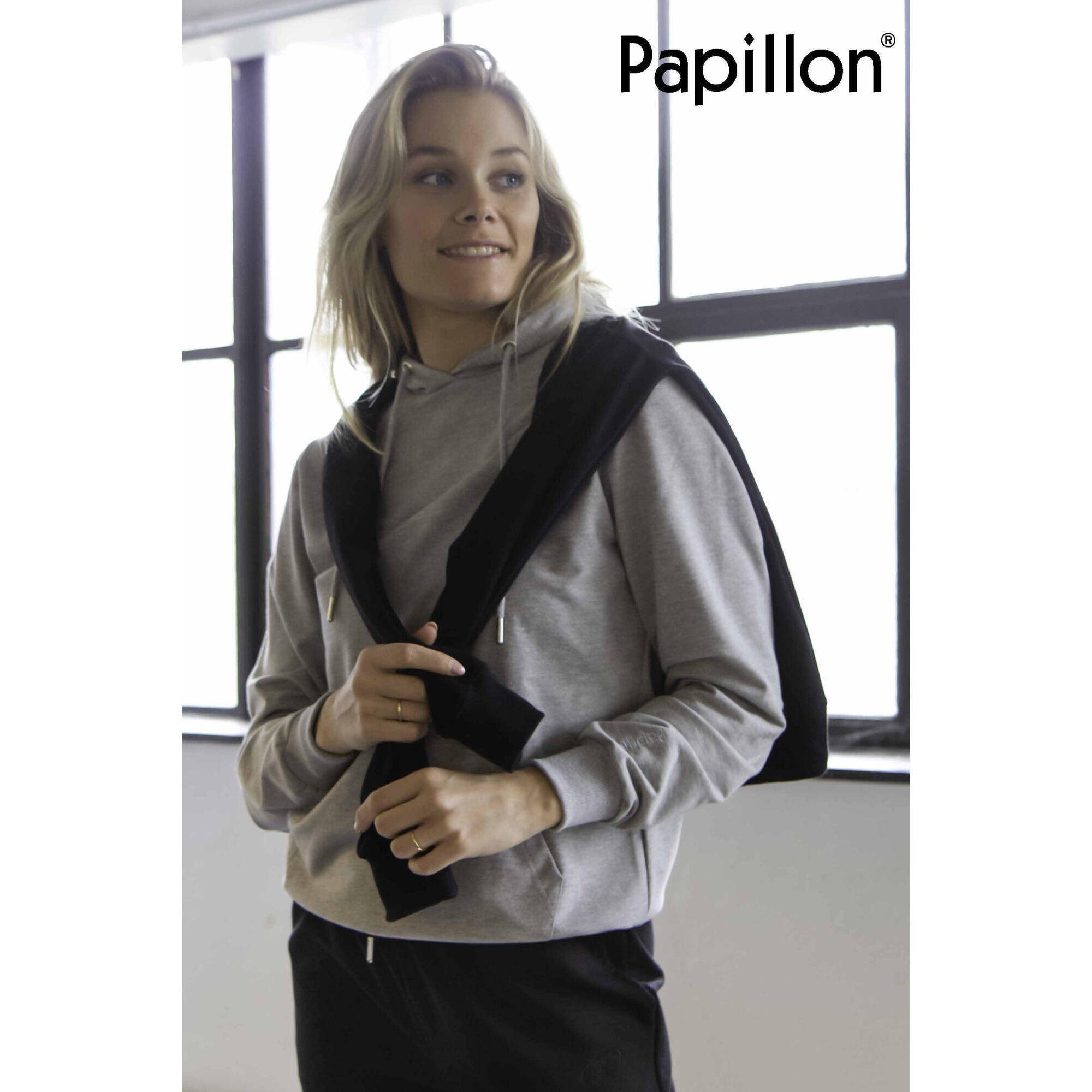 Haut Long Gris En Maille Papillonne Taille XL - Occasion Très Bon état