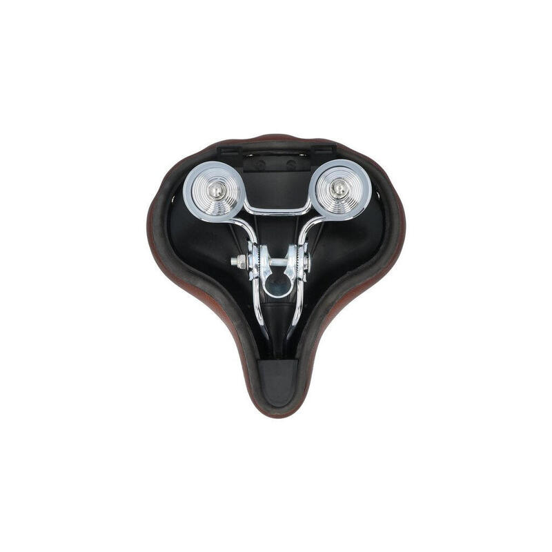 Dresco Urban XL Bicycle Saddle 90 ° coin salon marron