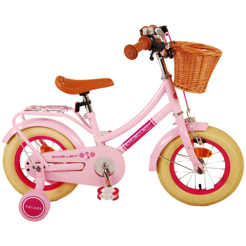 Volare Vélo fille Excellent 12 Pouces 21,5 cm Fille Frein à rétropédalage Rose