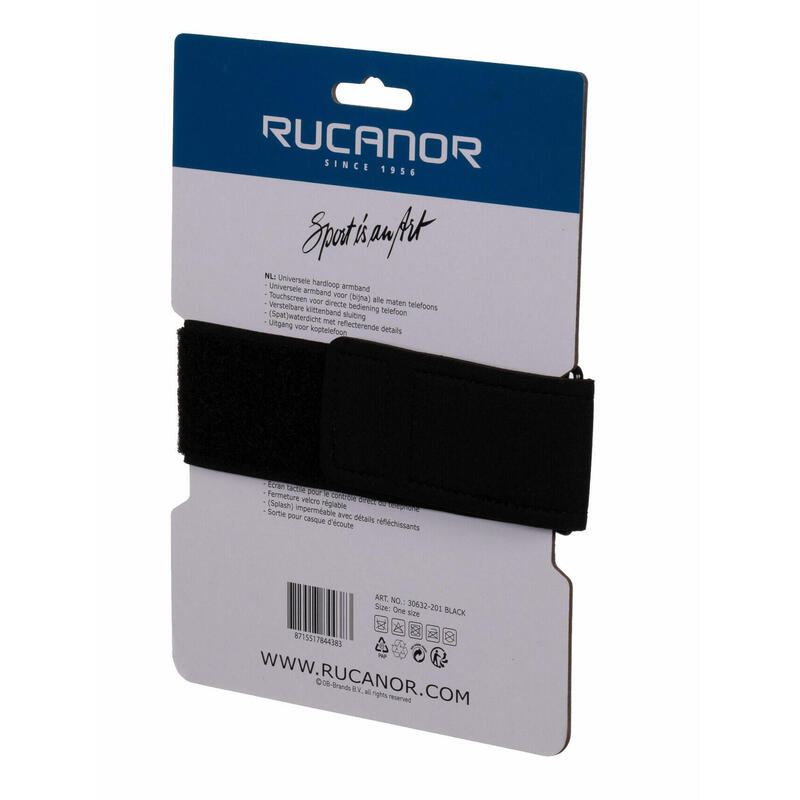 Rucanor Bracelet de téléphone de course à pied universel unisexe noir