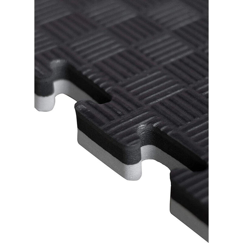 Tatami Profesional Puzzle Fitness Tech 100x100x2 cm Negro y Gris