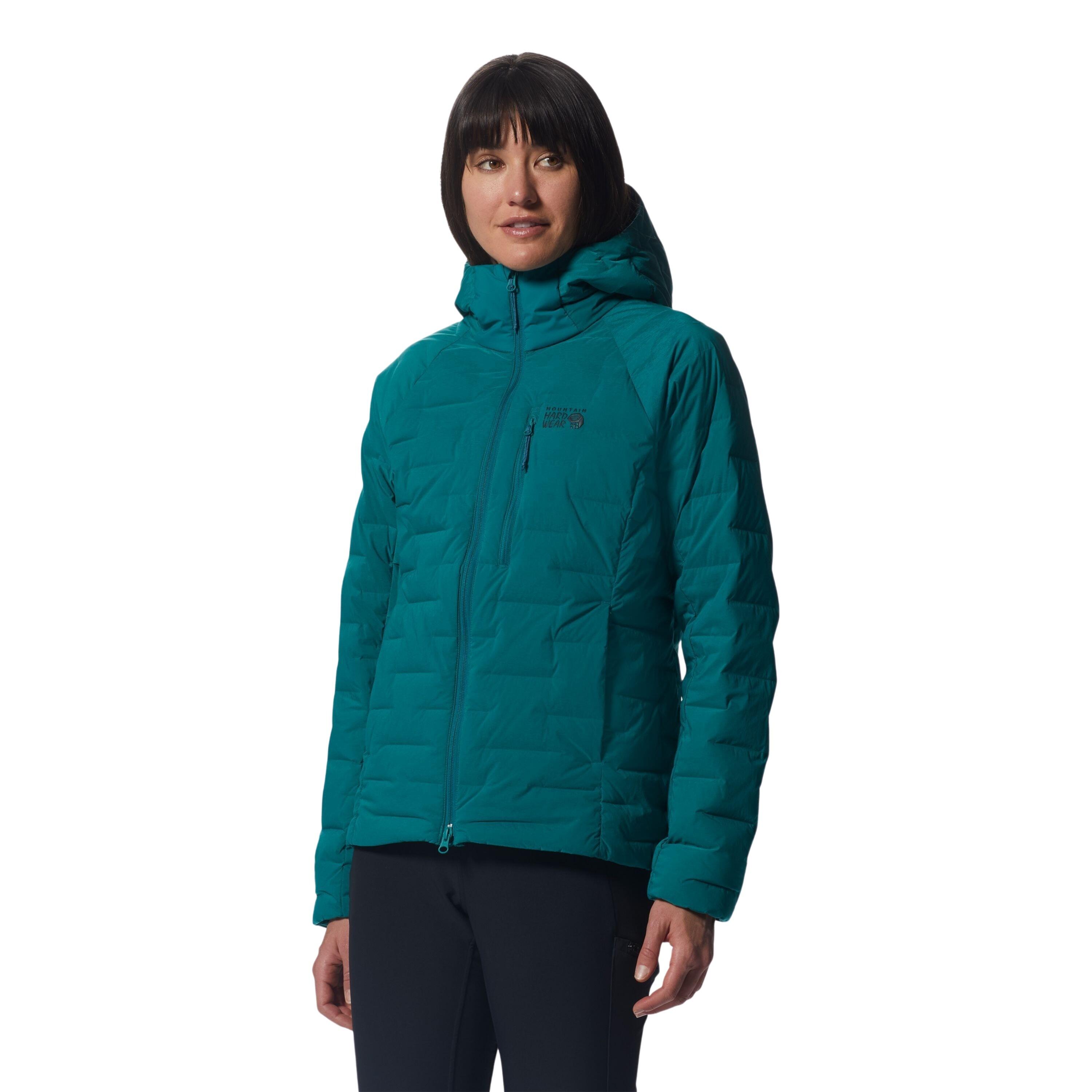 Mountain Hardwear - Doudoune À Capuche Femme Mountain Hardwear Stretchdown - Doudoune Duvet - Vert - 38 S - Decathlon