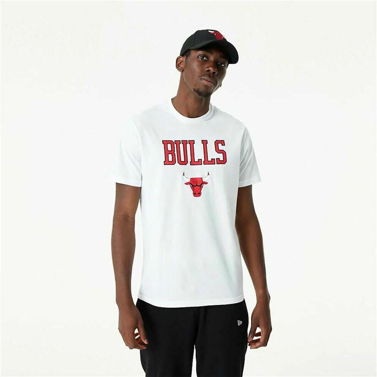 t-shirt de basket New Era NBA Chicago Bulls Blanc 4/5