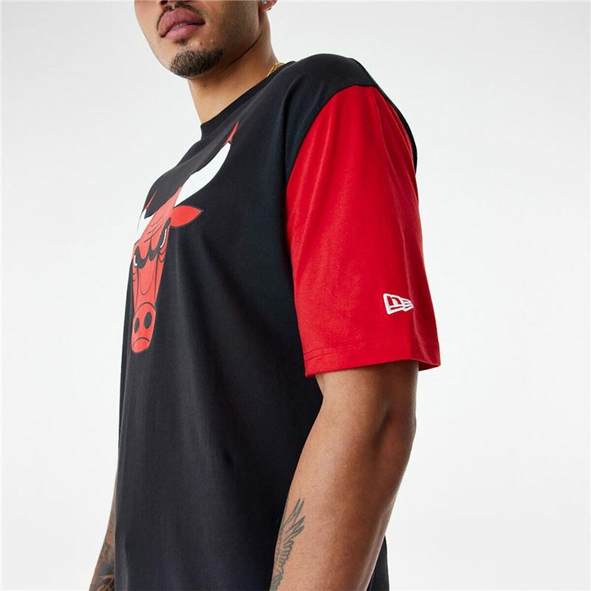 Herren Kurzarm-T-Shirt New Era NBA Colour Insert Chicago Bulls Schwarz 3/5