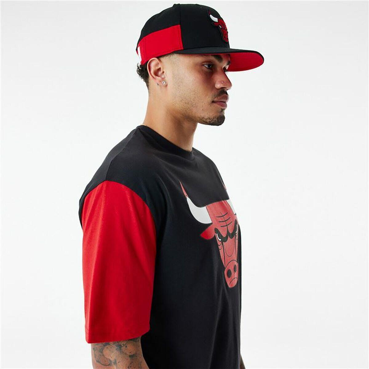 Herren Kurzarm-T-Shirt New Era NBA Colour Insert Chicago Bulls Schwarz 4/5