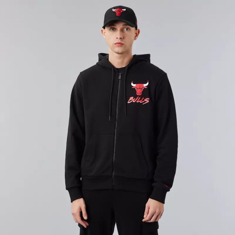 Chaqueta Deportiva para Hombre New Era Chicago Bulls Negro