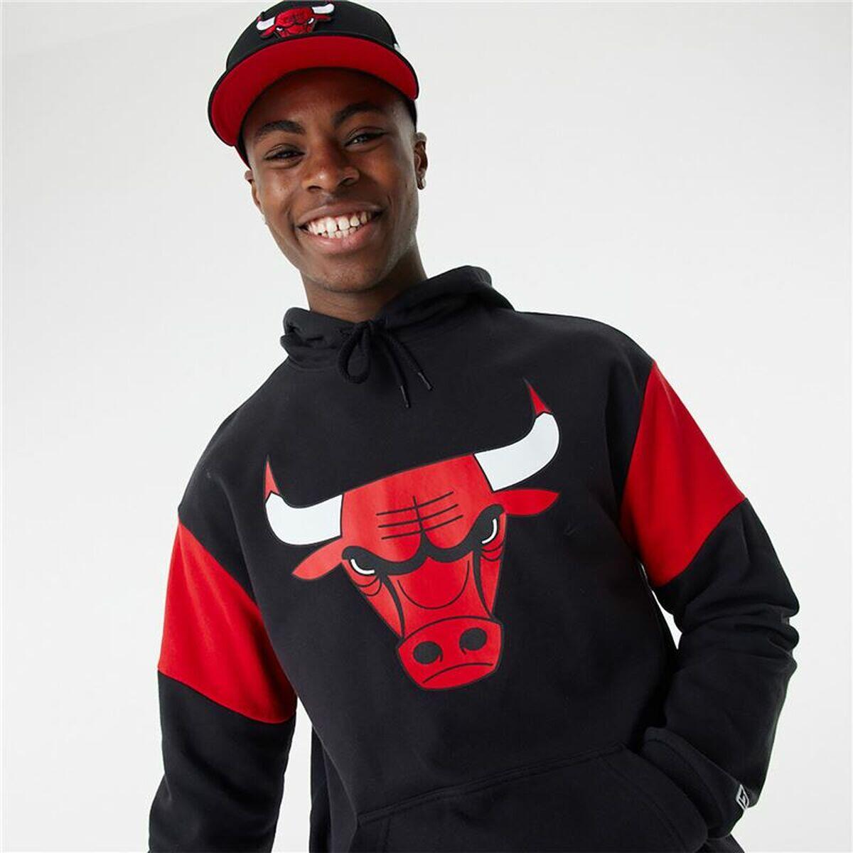 Felpa con Cappuccio Unisex New Era NBA Colour Insert Chicago Bulls Nero 5/5