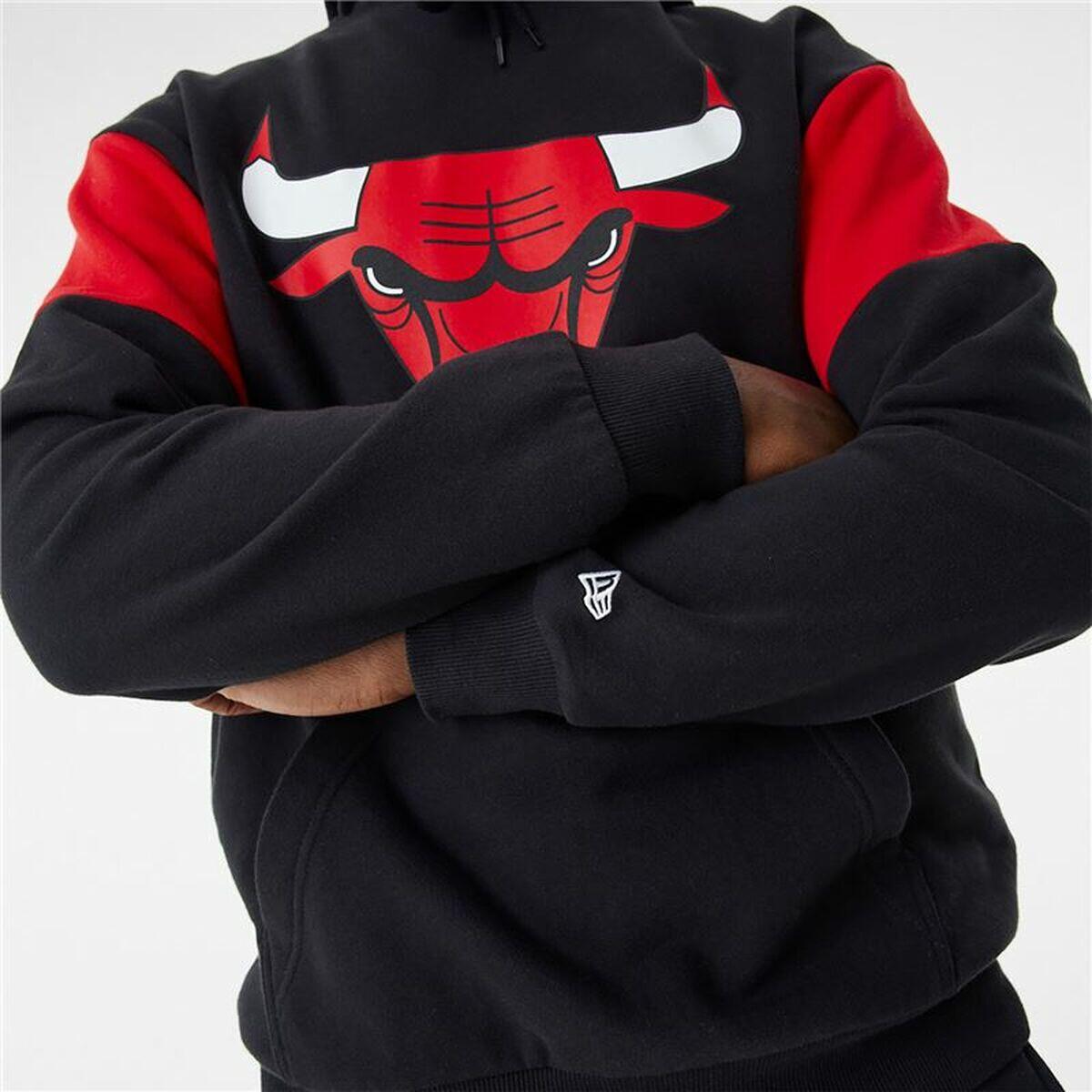 Felpa con Cappuccio Unisex New Era NBA Colour Insert Chicago Bulls Nero 4/5