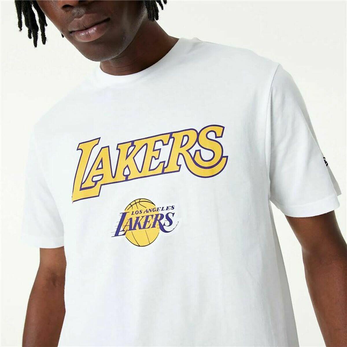 t-shirt de basket New Era NBA LA Lakers Blanc 5/5