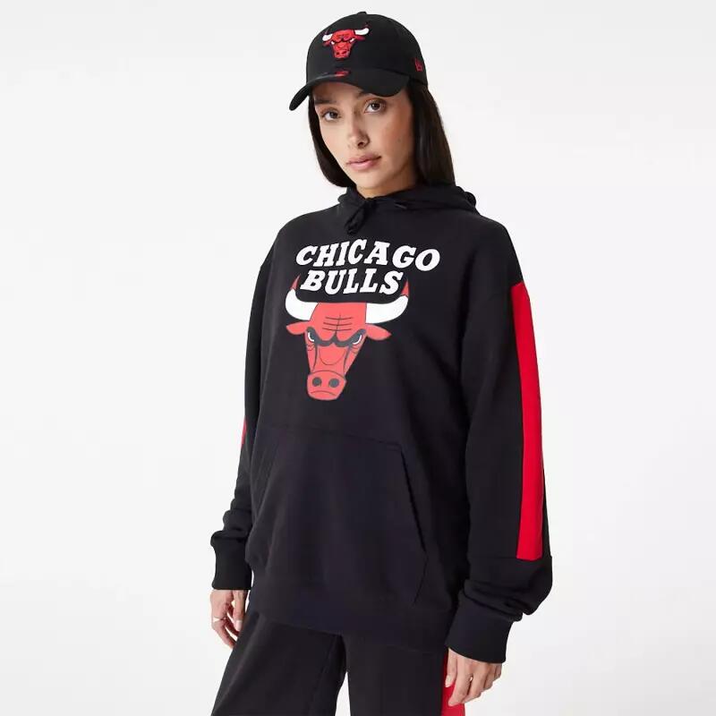 Sudadera con Capucha Unisex New Era NBA Colour Block Chicago Bulls Negro 4/5