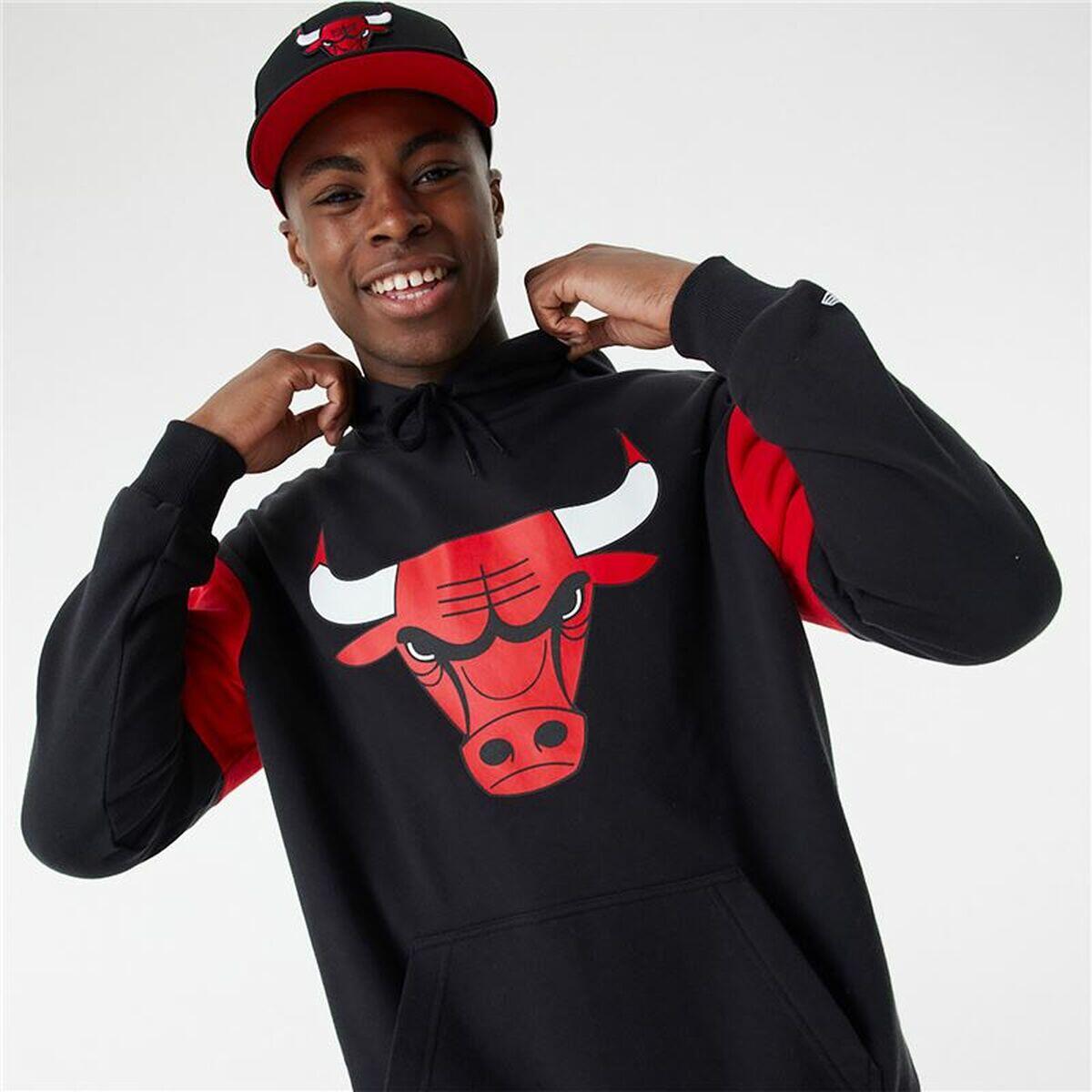 Felpa con Cappuccio Unisex New Era NBA Colour Insert Chicago Bulls Nero 2/5