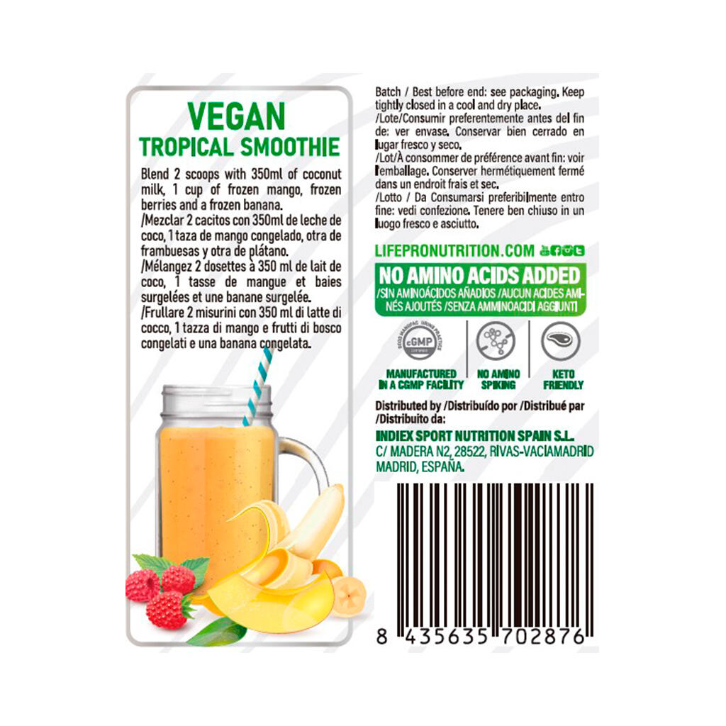 Protéines Whey Life Pro Vegan Protein 900g Organic Protein 2/5