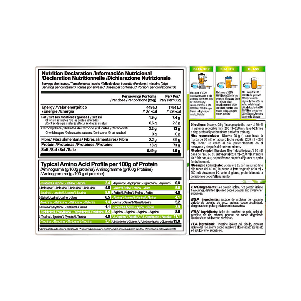 Protéines Whey Life Pro Vegan Protein 900g Organic Protein 3/5