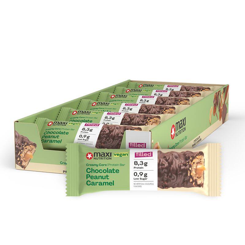 Vegan Creamy Core Protein Bars Chocolate Peanut Caramel 12 x Bars 1/1