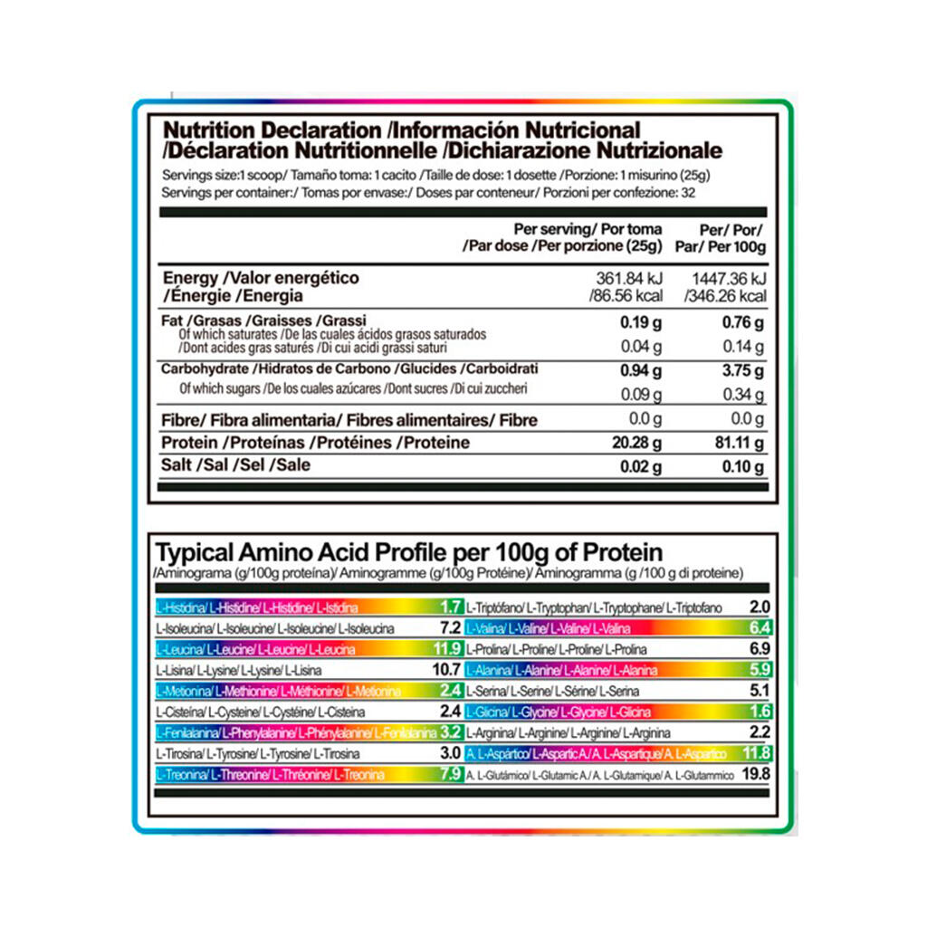 Proteína de suero Life Pro Clear Isolate Zero 800g 2/5
