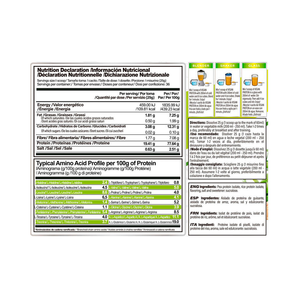 Vegan protein - 900g Banane split de LifePRO 3/4