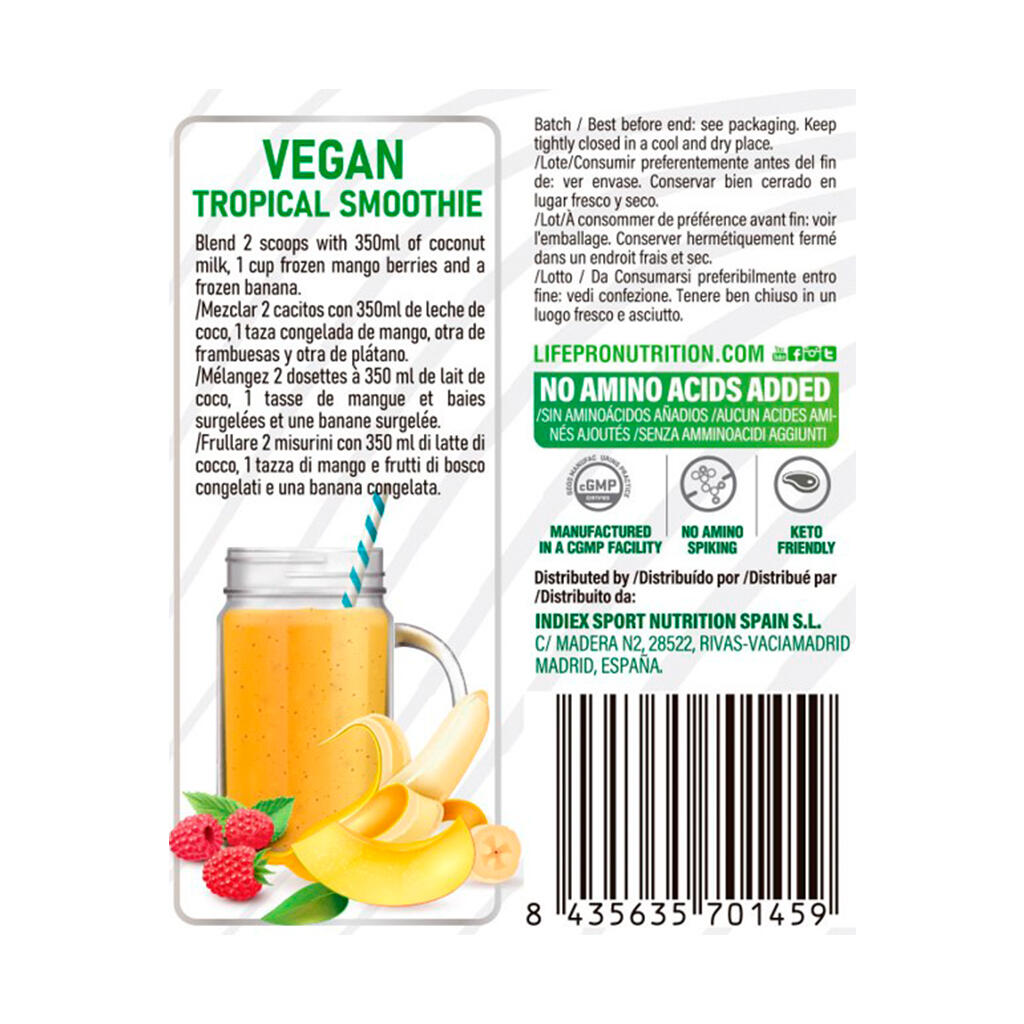 Vegan protein - 900g Banane split de LifePRO 2/4