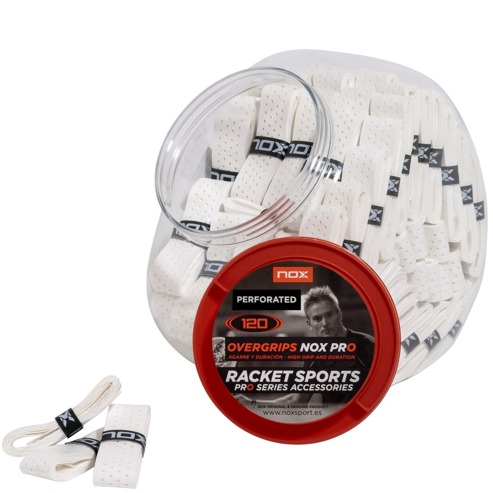 NOX Overgrip padel PRO bianco microperforato (confezione 120 pezzi)