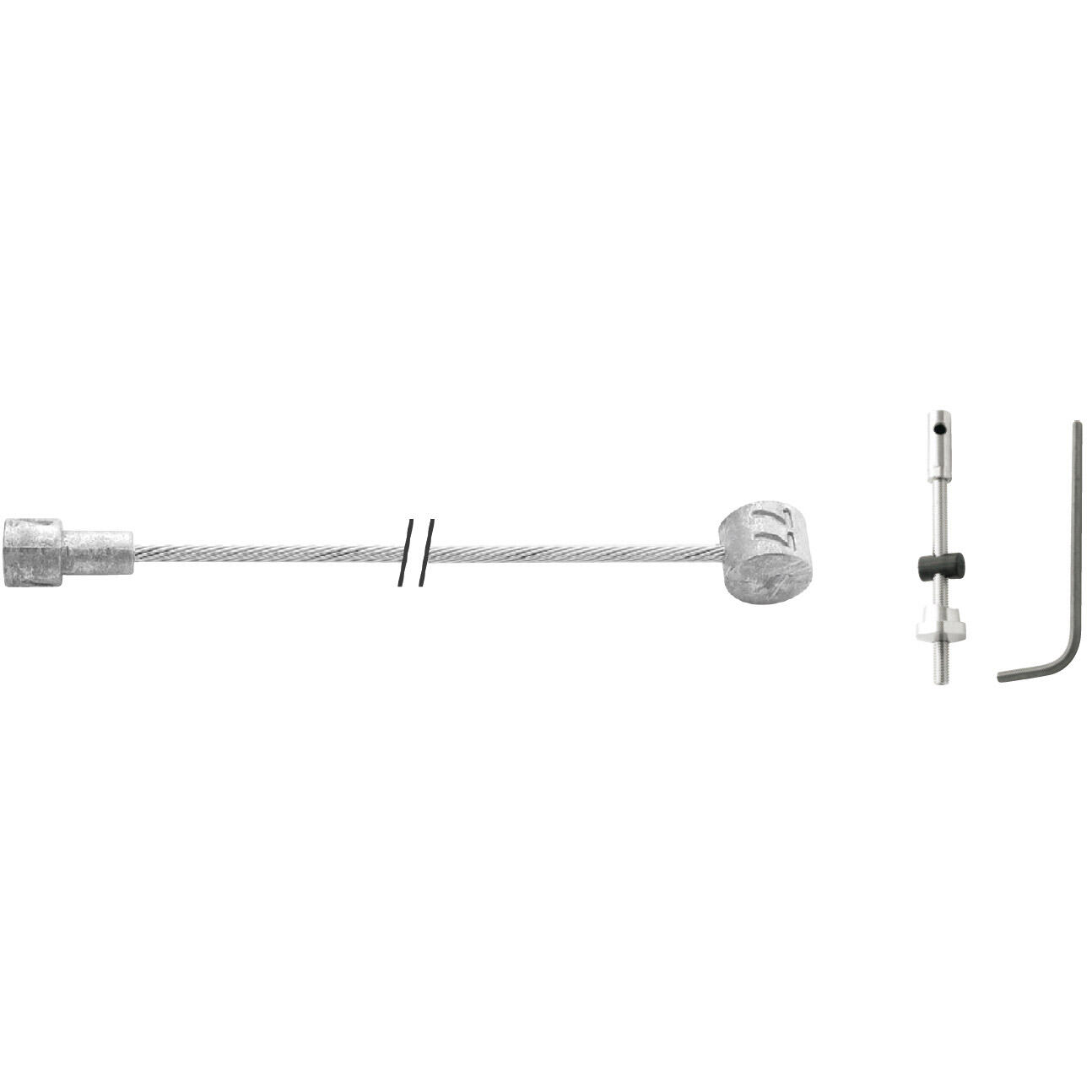 Elvedes 6473 Cable de Acero Inoxidable para Frenos de Tambor con Bolo de Ajuste 3/4