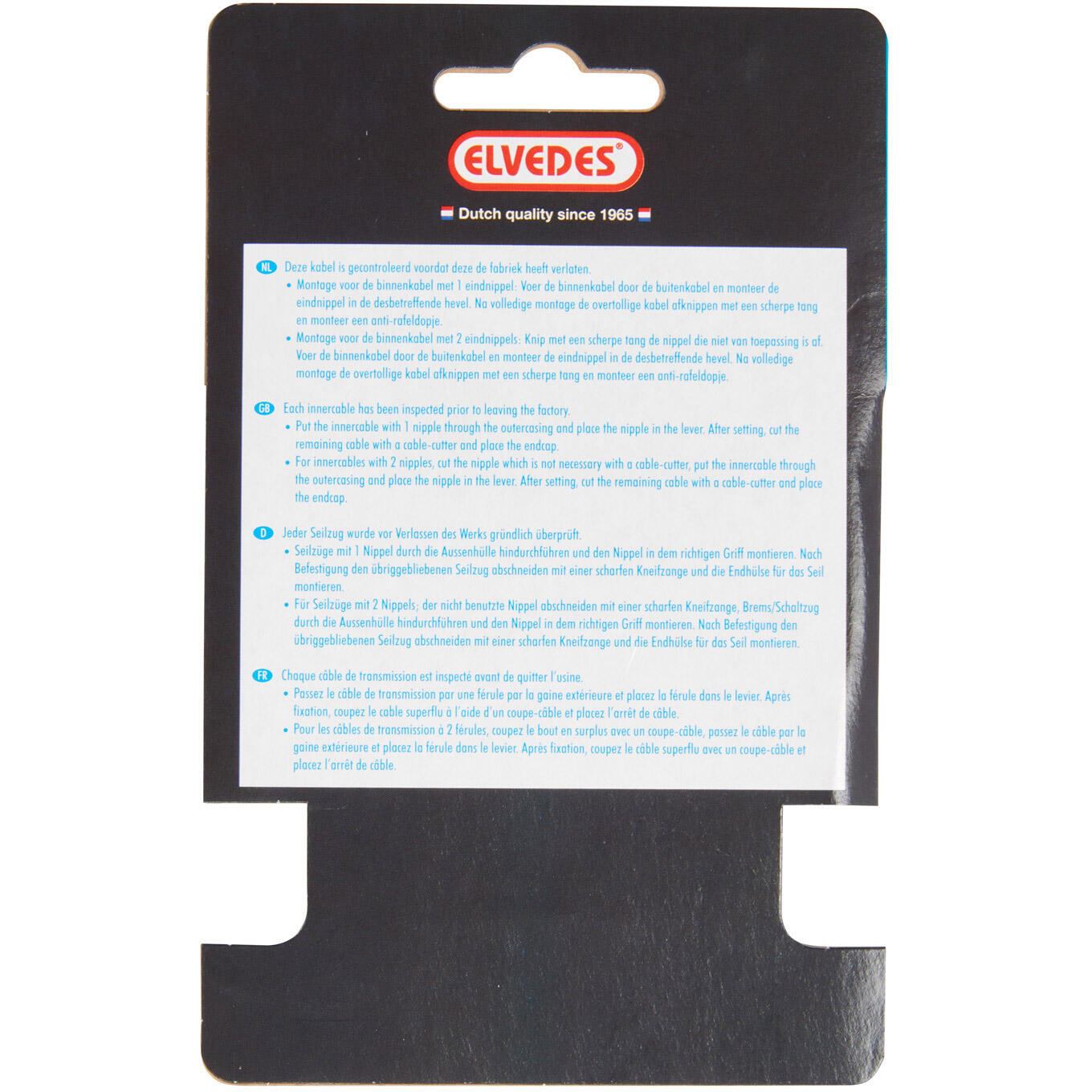 Elvedes 6473 Cable de Acero Inoxidable para Frenos de Tambor con Bolo de Ajuste 2/4