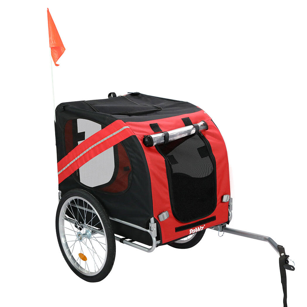 Pawz Pet Bike Trailer Foldable Pet Stroller Outdoor Cycling With Sunroof