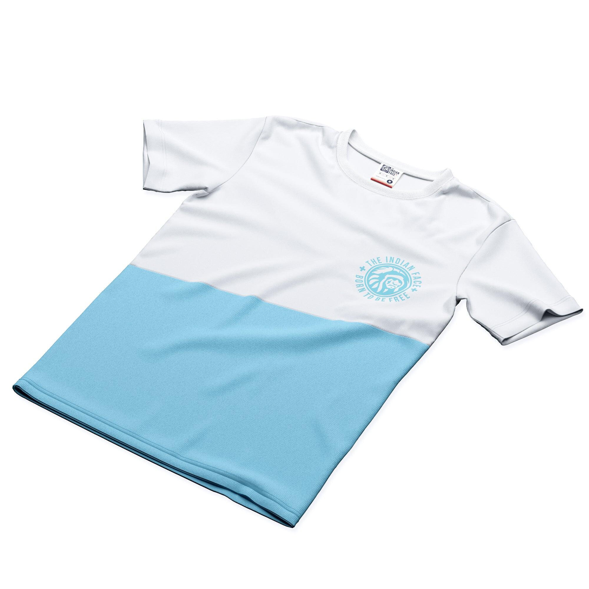 Camiseta de Fitness The Indian Face Unisex Maverick Blanco / Azul 5/5