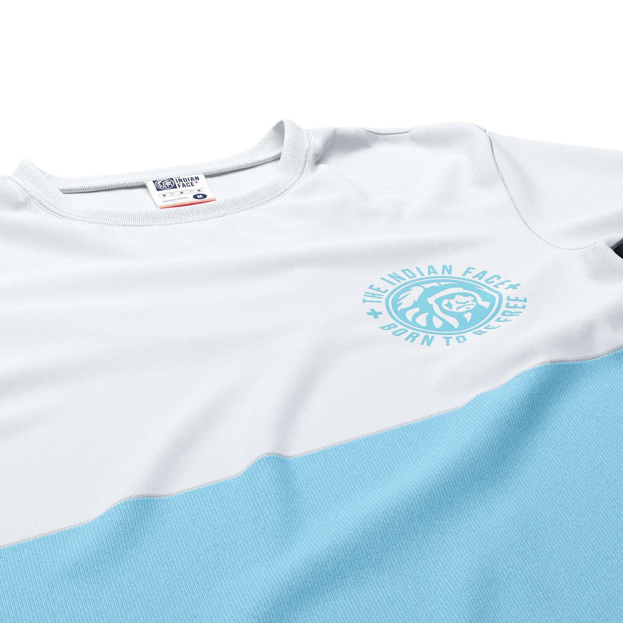 Camiseta de Fitness The Indian Face Unisex Maverick Blanco / Azul 4/5