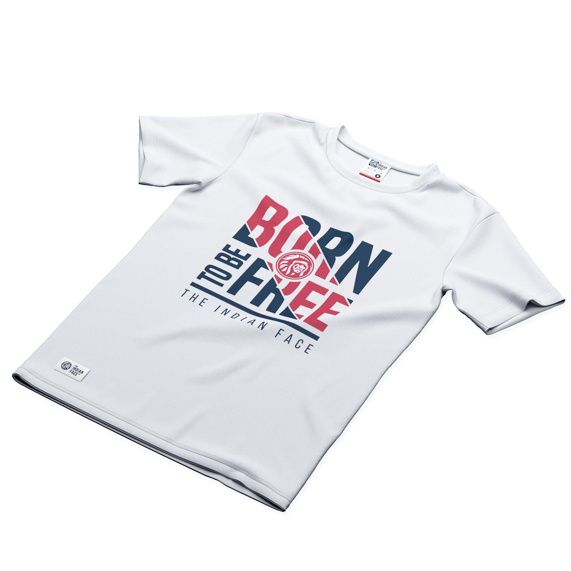 Camiseta de Fitness The Indian Face Unisex Born to be Free Blanco 5/5