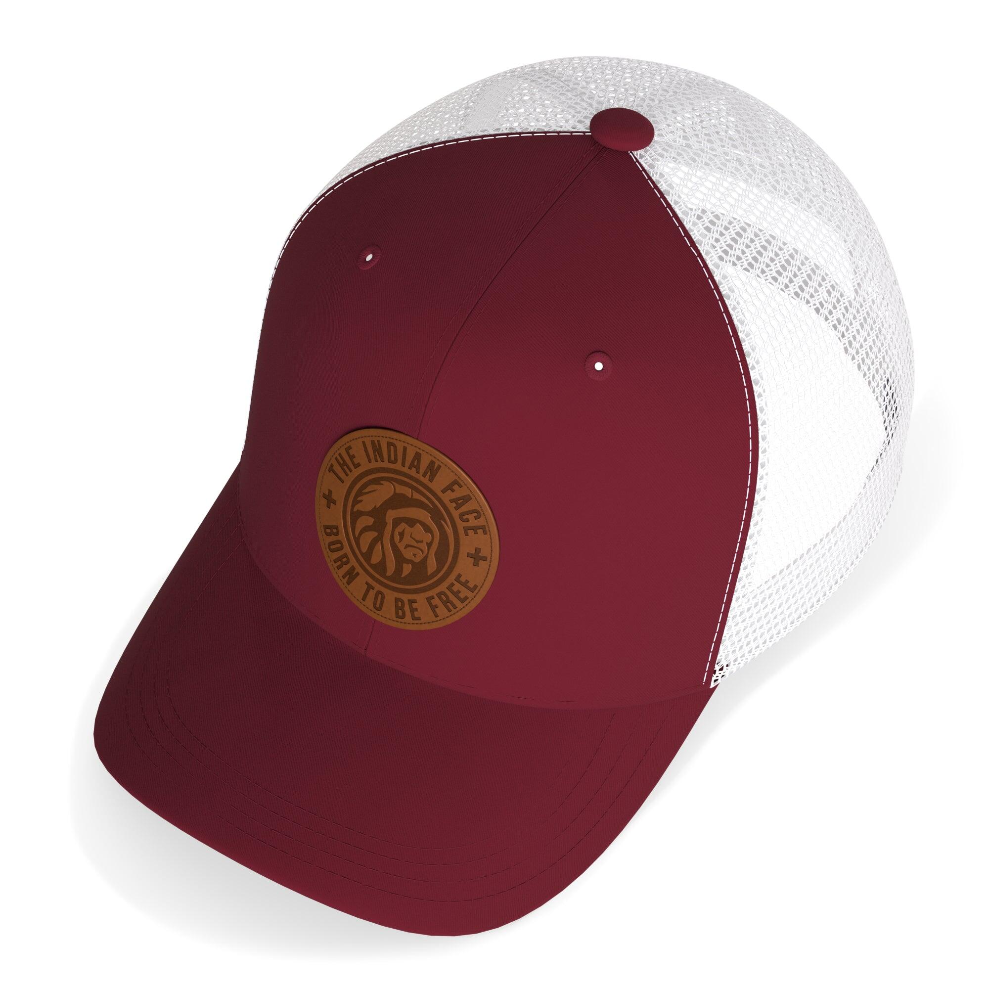 Gorra Born To Be Free The Indian Face trucker ajustable rojo blanco 3/7