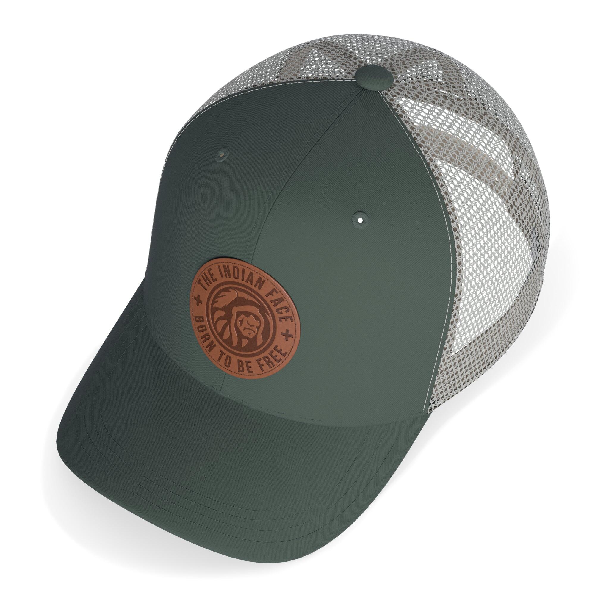 Gorra Born To Be Free The Indian Face trucker ajustable verde beige 3/7